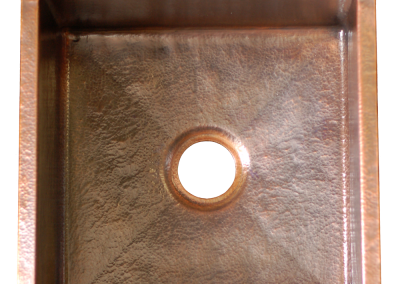 T15 hammered copper bar sink