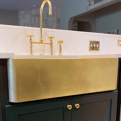 Brass Farmhouse Apron Sink