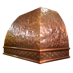 custom copper range hood Texas Lightsmith Model #28