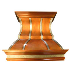 custom copper range hood Texas Lightsmith Model #48