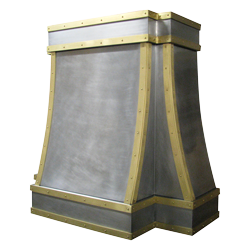 custom brass range hood Texas Lightsmith Model #49, A