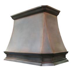 custom copper range hood Texas Lightsmith Model #33