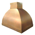 custom copper range hood Texas Lightsmith Model #12, B