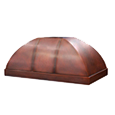 custom copper range hood Texas Lightsmith Model #12, D