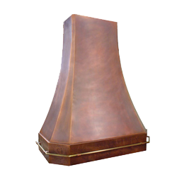 custom copper range hood Texas Lightsmith Model #20, A