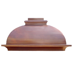 custom copper range hood Texas Lightsmith Model #2