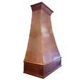 custom copper range hood Texas Lightsmith Model #6, B