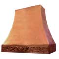 custom copper range hood Texas Lightsmith Model #4 - variation 1